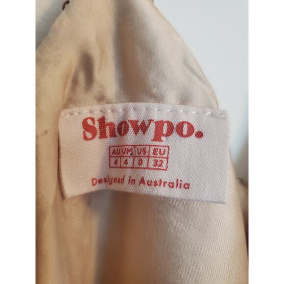 Showpo Night In Vegas Sequin Gold Dress Women Size 4 - Picture 5 of 7